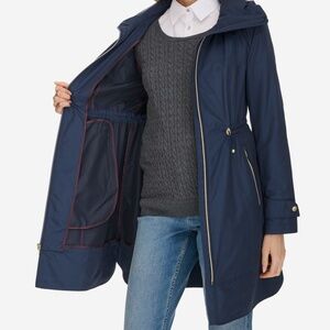 Cole Haan Women’s Rain Jacket in Indigo Sz L EUC